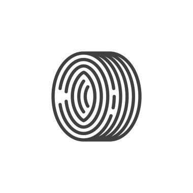 Wire reel line icon