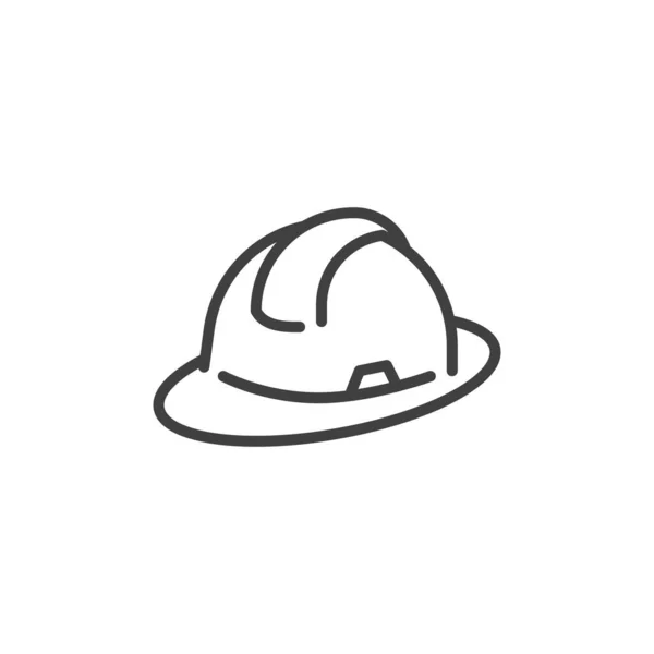 Hard Hat Line Ikone — Stockvektor