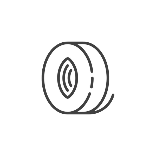 Steel reel line icon — Stock vektor