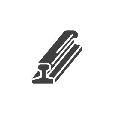 Yuvarlanan metal raylar vektör simgesi