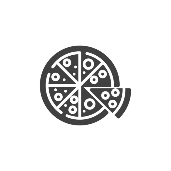 Icona vettore pizza — Vettoriale Stock