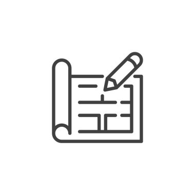 Ayrıntılı plan çizgisi simgesi