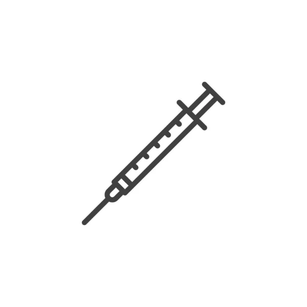 Şırınga enjeksiyon çizgisi simgesi — Stok Vektör