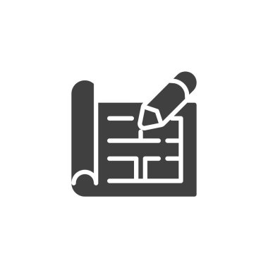 Plan planı vektör simgesi
