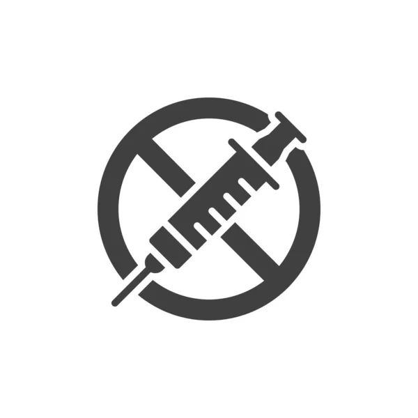 Geen vaccinvectoricoon — Stockvector