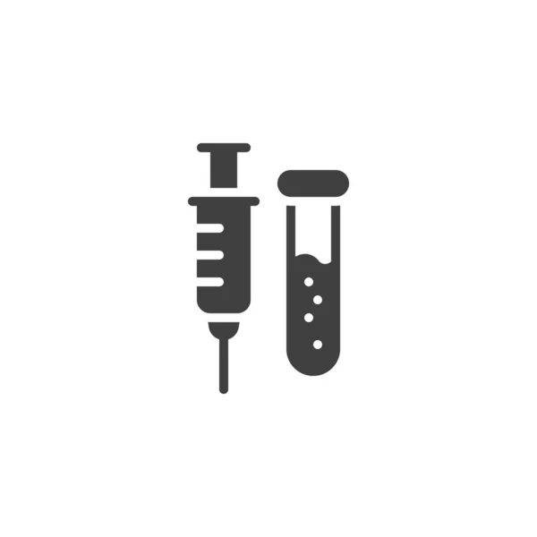 Ikona wektora szczepionki laboratoryjnej — Wektor stockowy