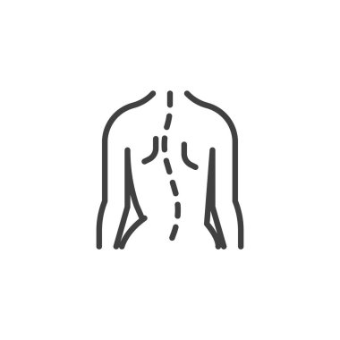 Omurga deformasyon çizgisi simgesi
