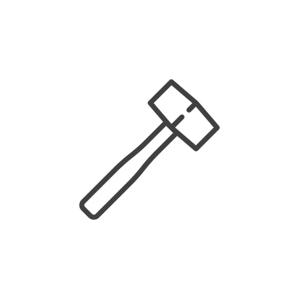 Icono de línea Sledgehammer — Vector de stock