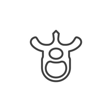 Fıtıklaşmış disk, omurga hastalığı çizgisi simgesi