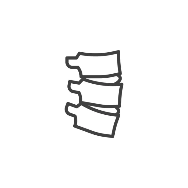Spine backbone line icon — Stock Vector