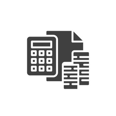 Mali muhasebe vektör simgesi