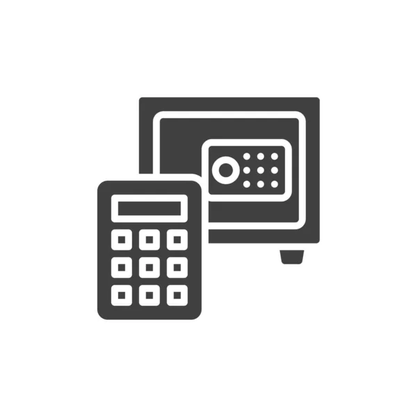 Ícone vetorial da calculadora de depósito — Vetor de Stock