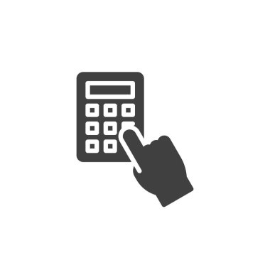 Hesap makinesi vektör simgesine elle bas