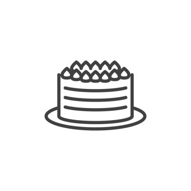 Kremalı pasta çizgisi simgesi