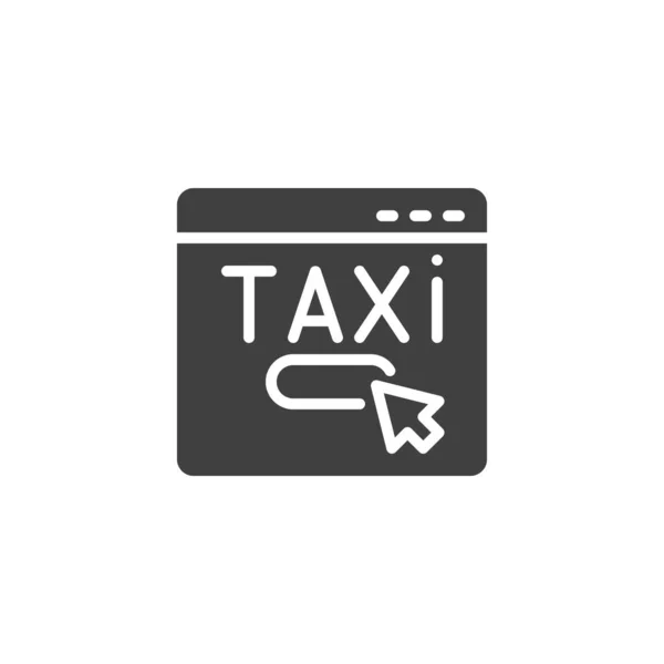 Online taxi rezerwacji wektor ikona — Wektor stockowy