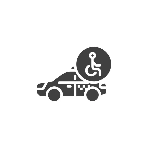Icono de vector de servicio de taxi accesible — Vector de stock
