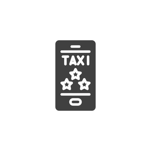 Taxi clasificación estrellas retroalimentación vector icono — Archivo Imágenes Vectoriales