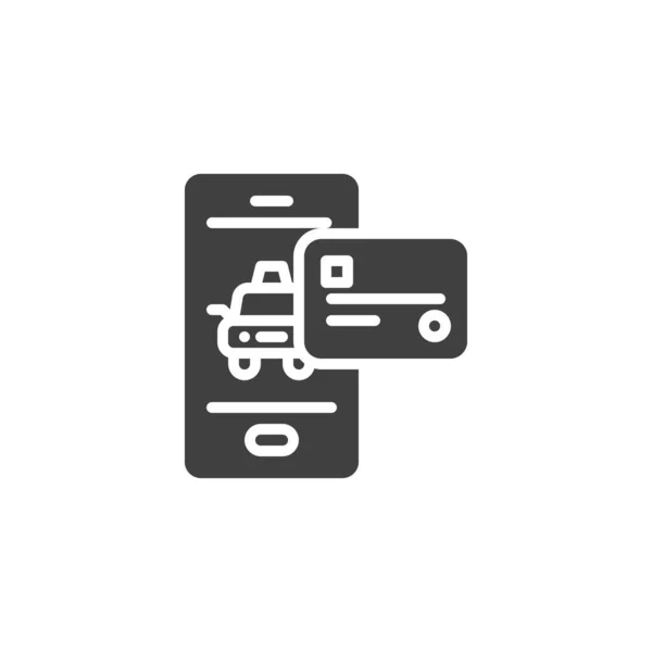 Taxi service de paiement icône vectorielle — Image vectorielle
