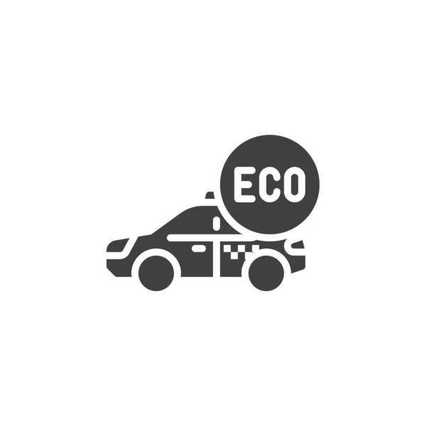 Eco taxi service vectoriel icône — Image vectorielle