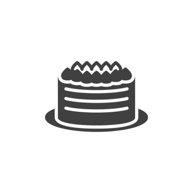 Kremalı pasta vektör simgesi