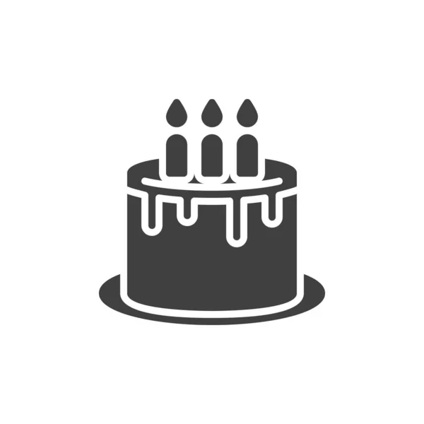 День народження торт Векторна іконка — стоковий вектор