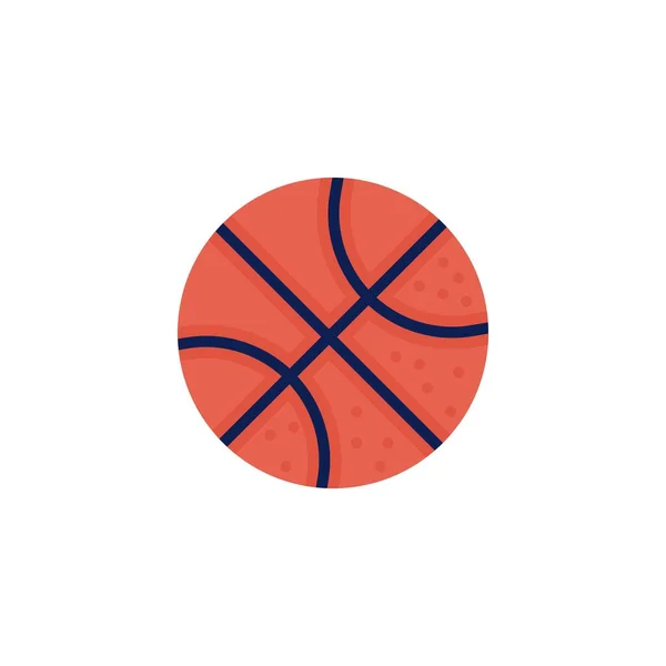 Μπάσκετ μπάλα επίπεδη εικονίδιο — Διανυσματικό Αρχείο