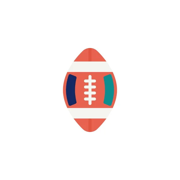 Bola de futebol americano ícone plana — Vetor de Stock