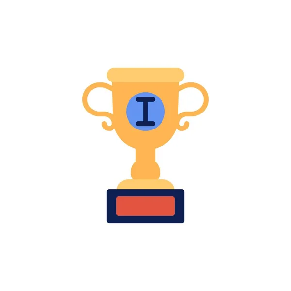 Trophy cup flat icon — Stock Vector