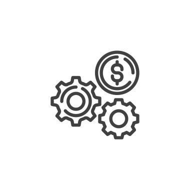 Mali yönetim çizgisi simgesi