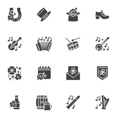 Mutlu Aziz Patrick günleri vektör simgeleri belirlendi