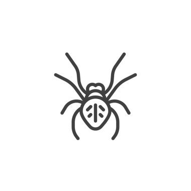 Spider top view line icon