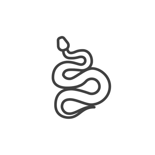 Viper snake line icon — Stockový vektor