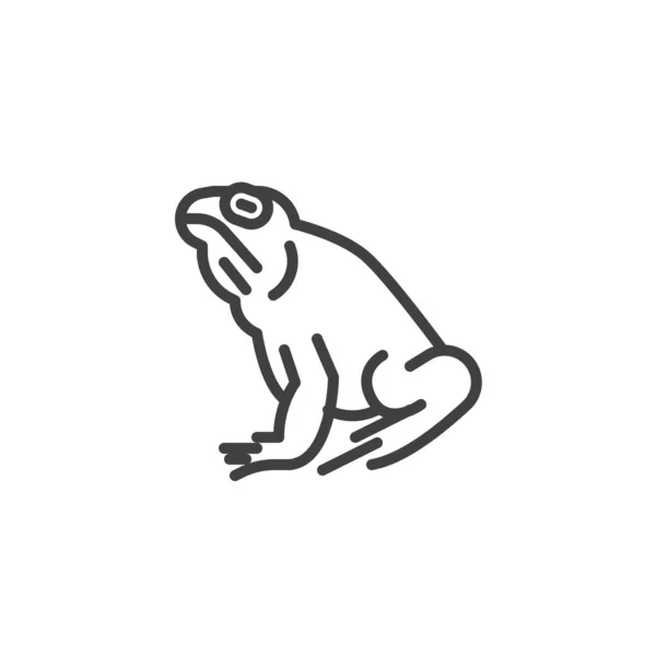 Frog amphibia line icon —  Vetores de Stock