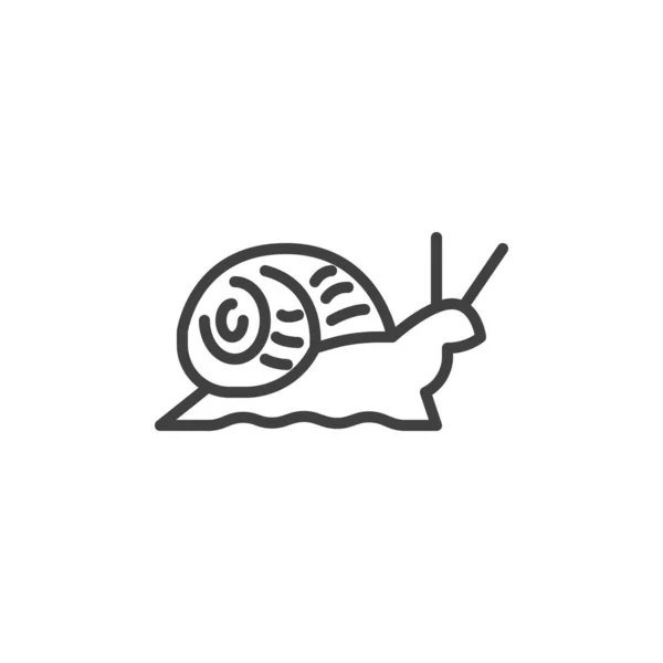 Escargot animal ligne icône — Image vectorielle