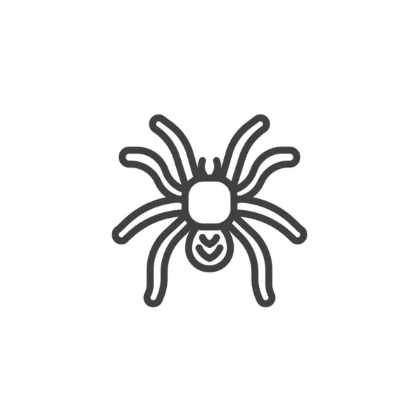 Tarantulas spider line icon — стоковый вектор