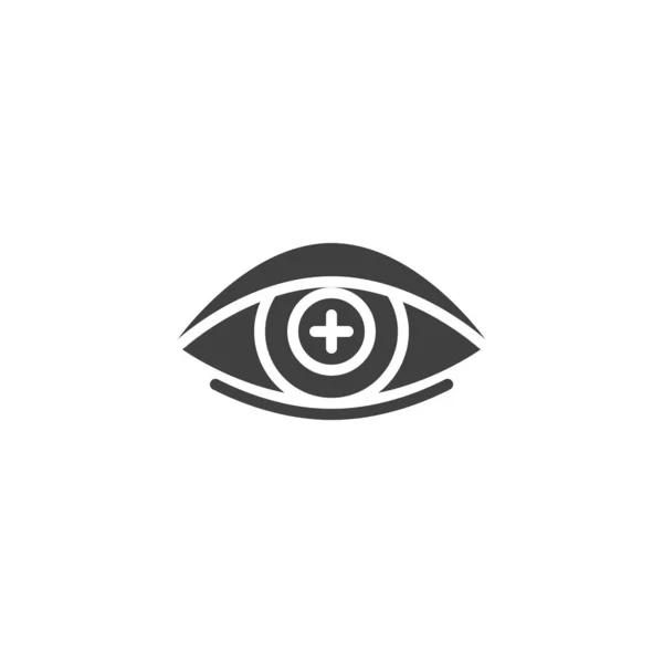 Hyperopia eye lens vector icon — Stok Vektör