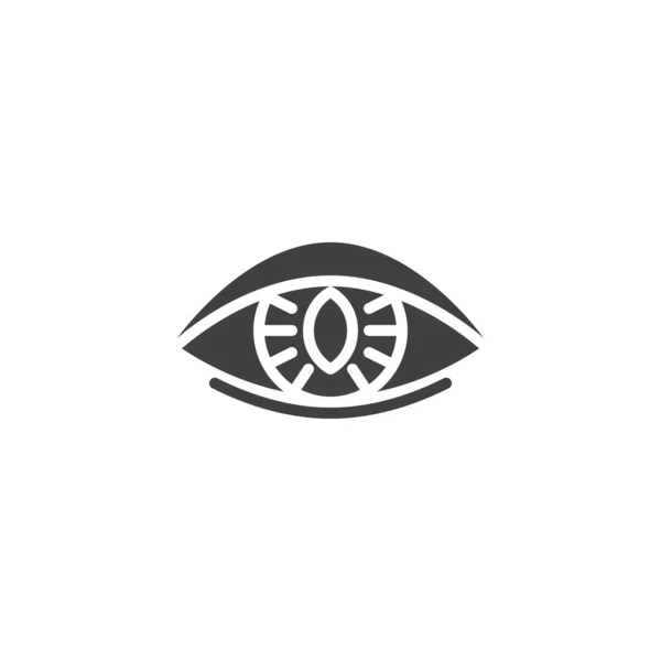 Human eye lens vector icon — Vetor de Stock