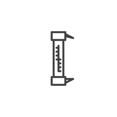 Outdoor temperature thermometer line icon