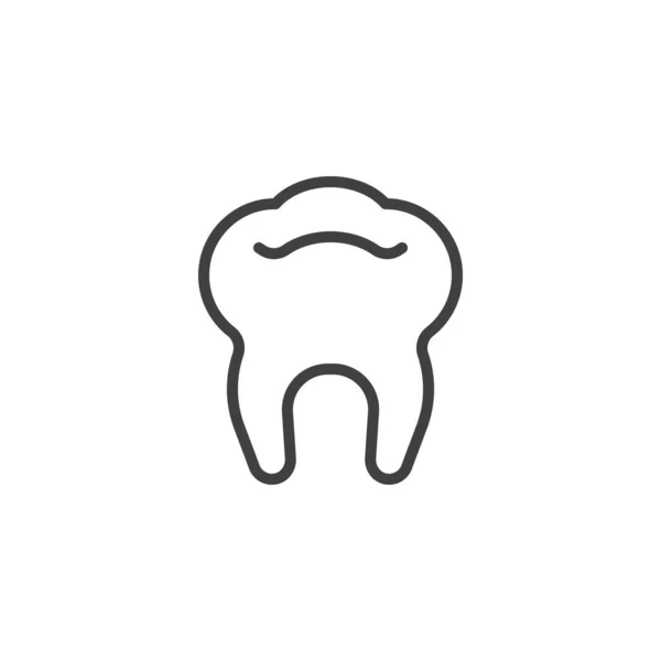 Dental tooth line icon — Stock Vector