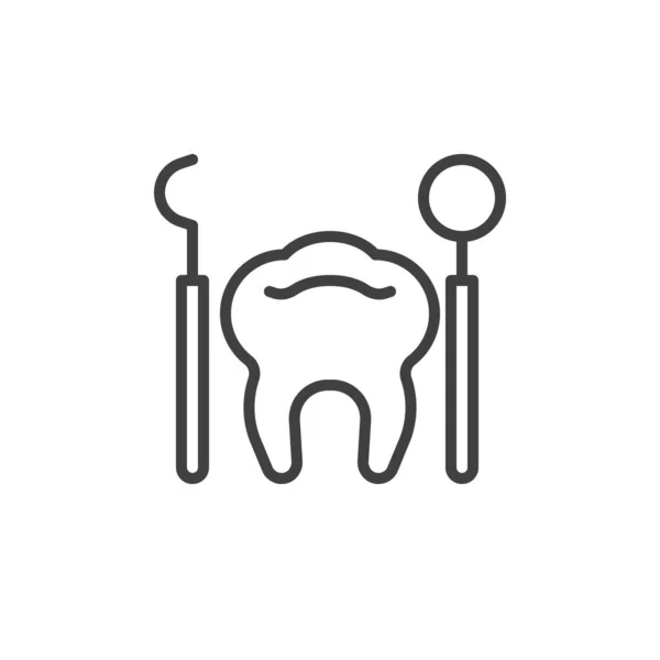 Dentist equipment line — Stok Vektör
