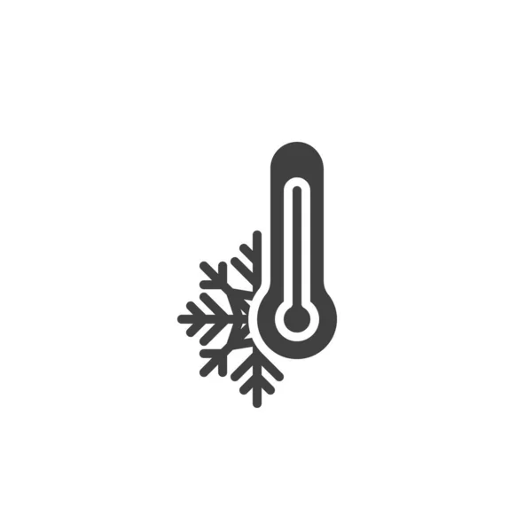 Cold weather temperature vector icon — Vector de stock