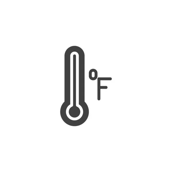 Icône vectorielle du thermomètre Fahrenheit — Image vectorielle