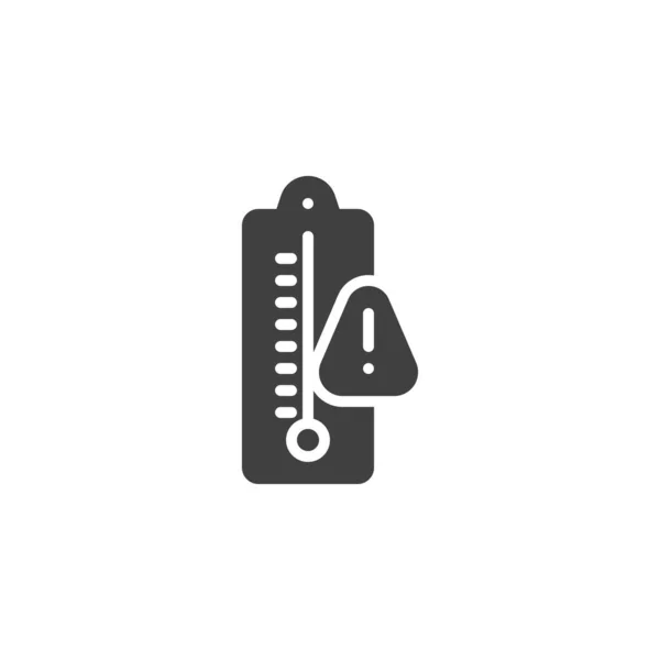 Warning thermometer temperature vector icon — Stockový vektor