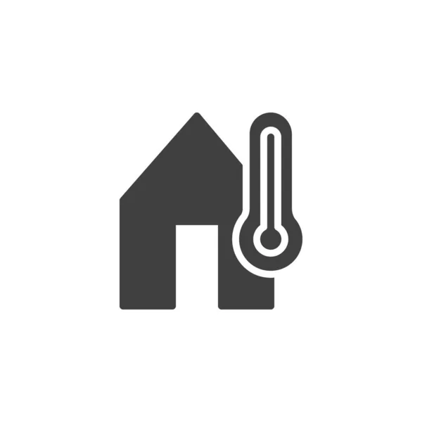 Ikone der Haustemperatur — Stockvektor