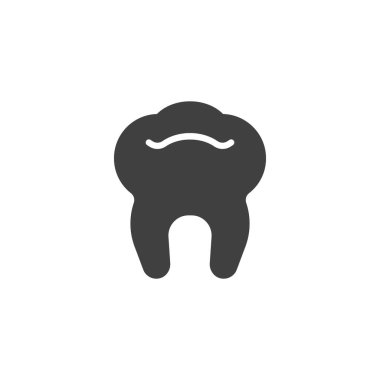 Dental tooth vector icon