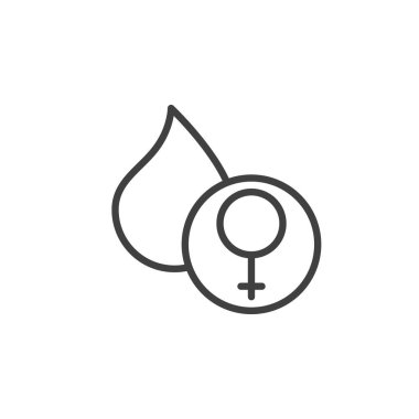 Kadın hijyen çizgisi simgesi