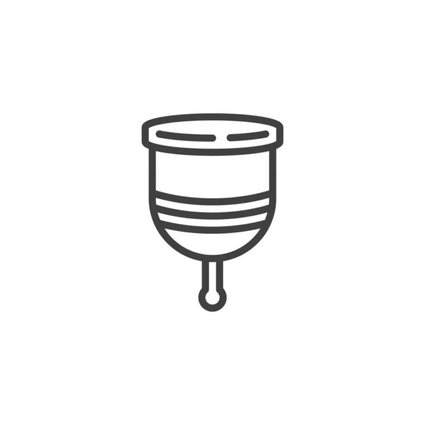 Menstrual cup line icon — Stock Vector