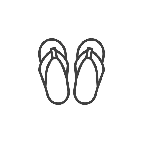 Strap sandal line ikon — Stock vektor