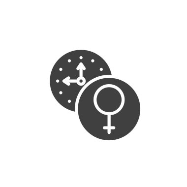 Adet döngüsü zaman vektörü simgesi