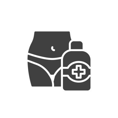 Kadınlar hijyen ürünleri ikonu